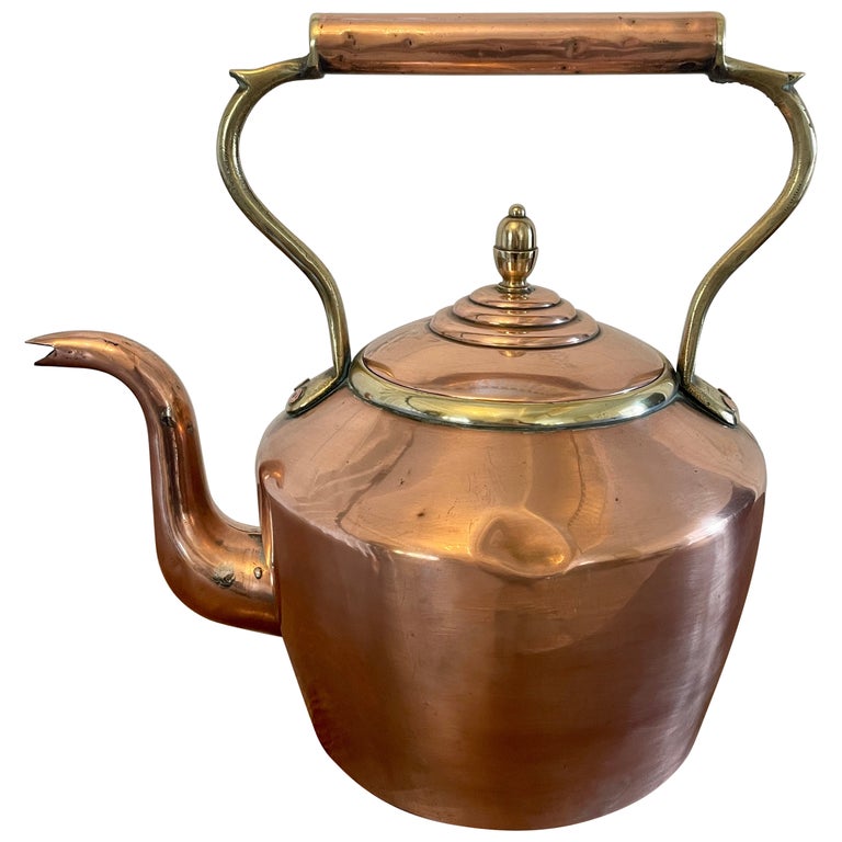 Antique George III Quality Copper Kettle For Sale