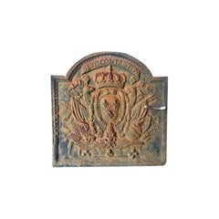 Antiker gewölbter Kaminschirm mit Bogen, FA-0059