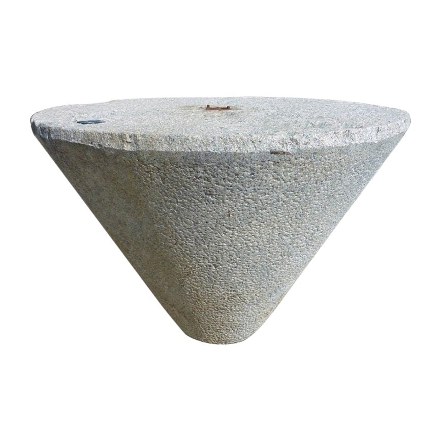 Antique High Round Conical Stone Table, GE-1627 For Sale
