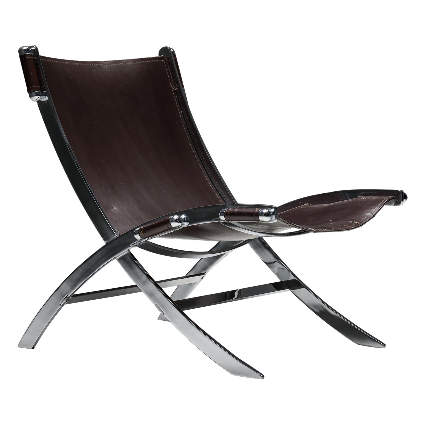 ILVA Design Lounge Chair Model Cuba, Burgundy Leather, Denmark, 2000s For Sale