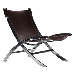 ILVA Design Lounge Chair Model Cuba, Burgundy Leather, Denmark, 2000s