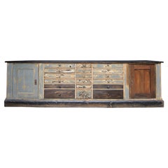 Early 20th Century German Shop Counter or Sideboard in original Paint