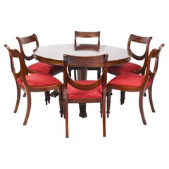 Antique William IV Centre Table by Gillows & 6 Chairs 19th Century