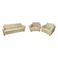 Vintage Stendig Living Room, Sofa, Pair of Cube Chairs, New Boucle, Switzerland, Labeled