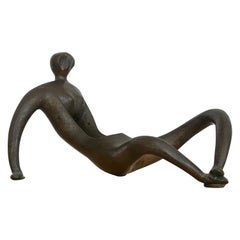 Mid-Century Modern Art Bronze Sculpture Figure