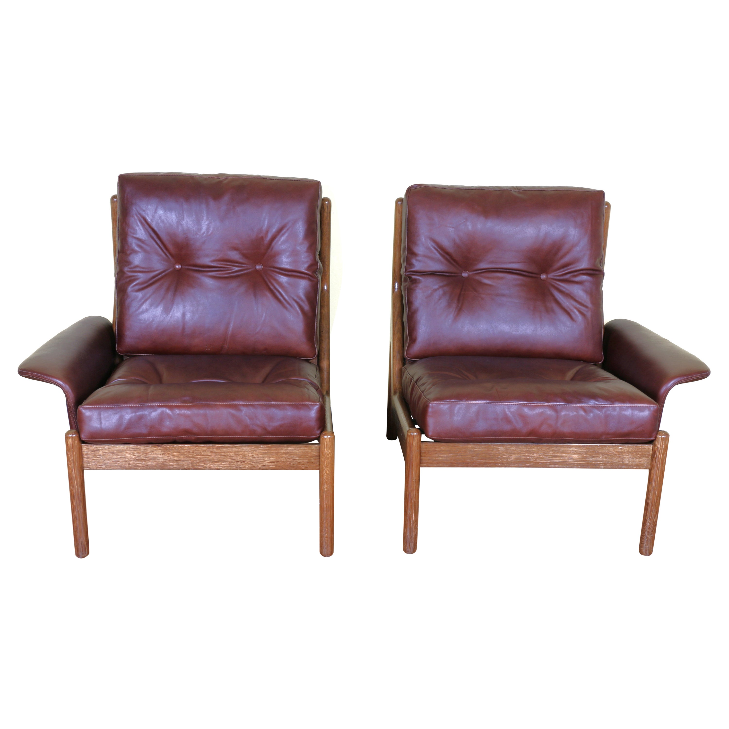 Danish Lounge Chairs by Neils Bach For Sale