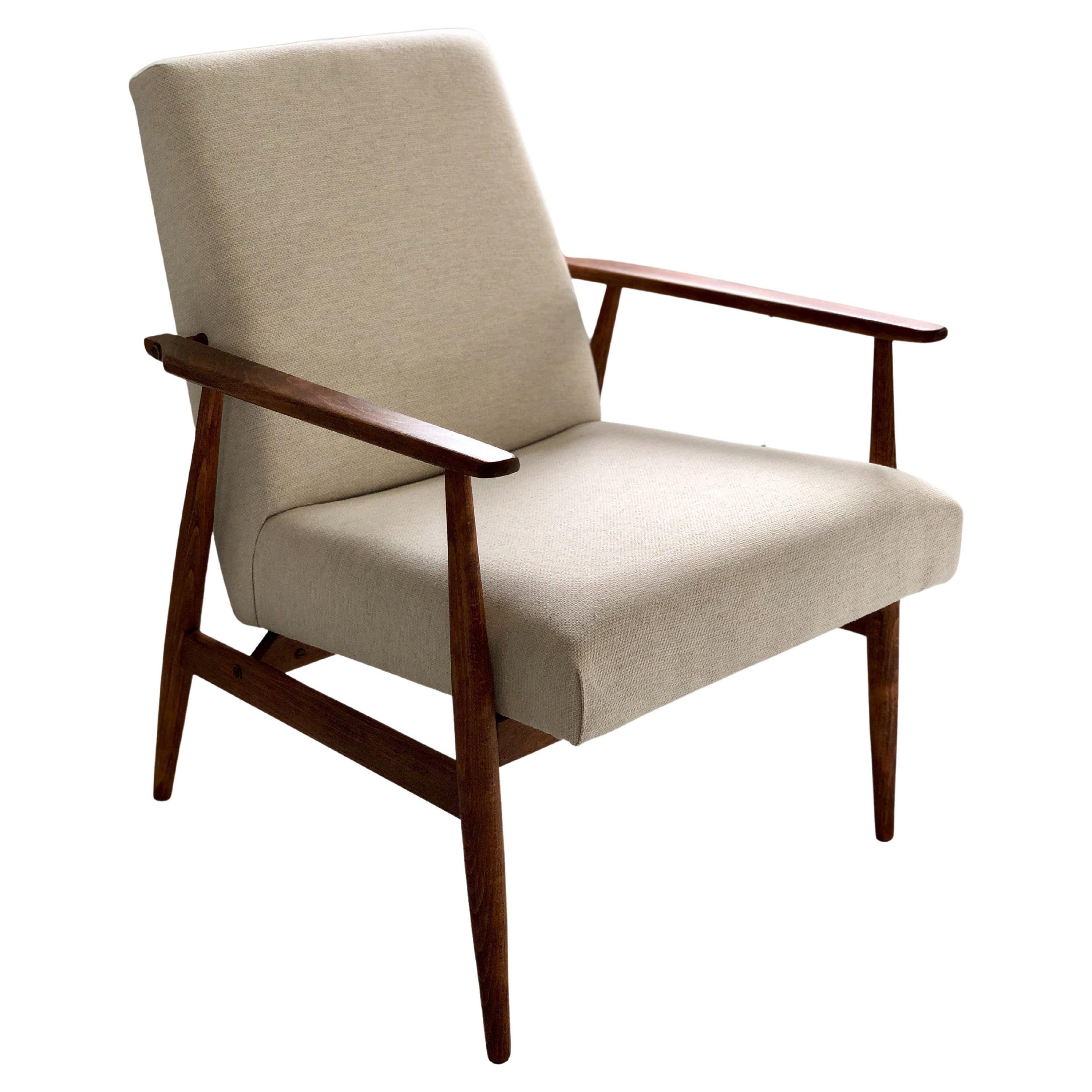 Mid Century Armchair by Henryk Lis in Beige, Europe, 1960s, For Sale