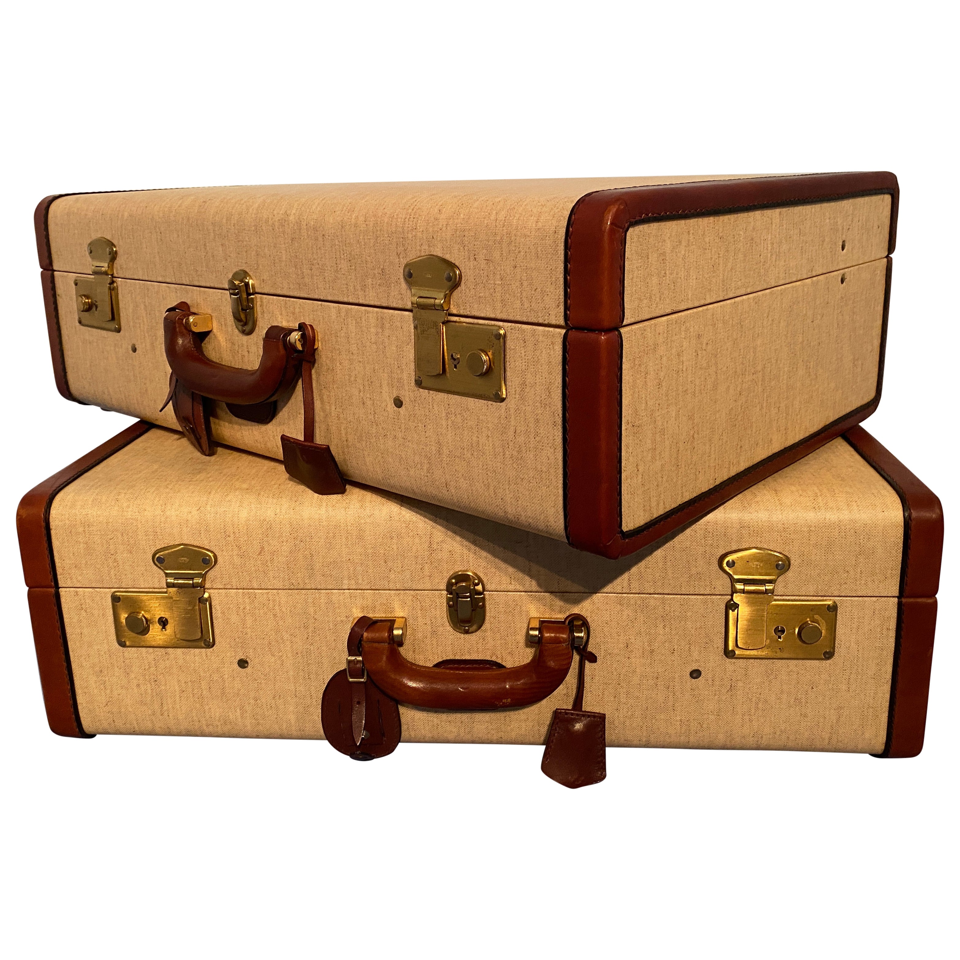 Italian Mid-Century Moder Luggages or Suitcases Mèlange Color, Set of Two, 1960 For Sale