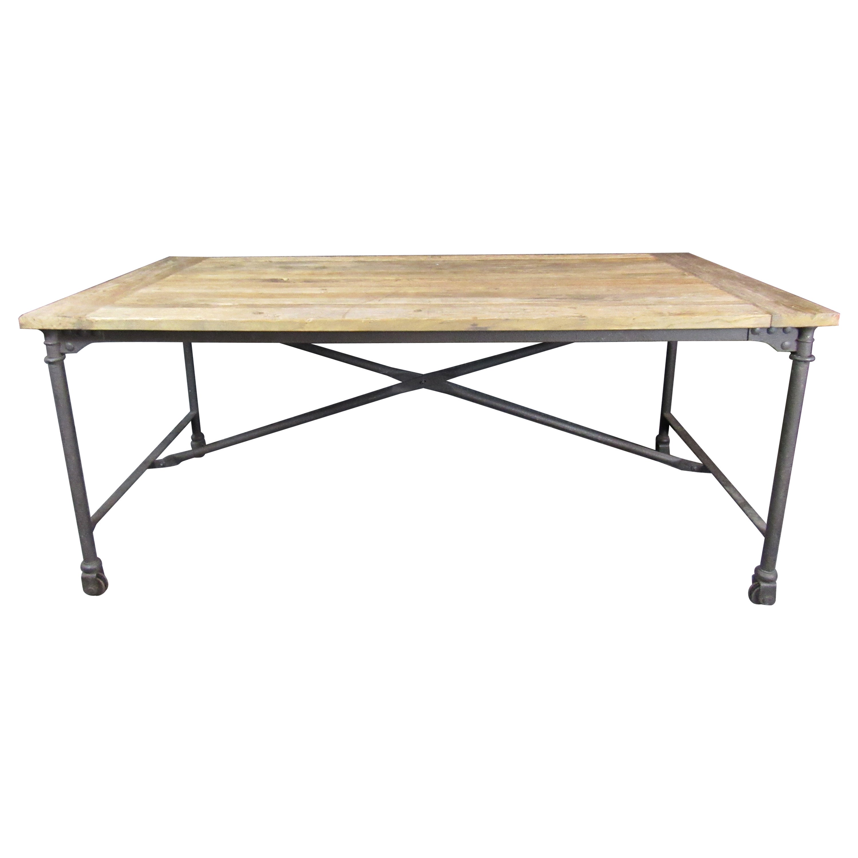 View of Industrial Side Table For Sale at 1stDibs