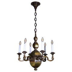 Antique Massive Brass Chandelier