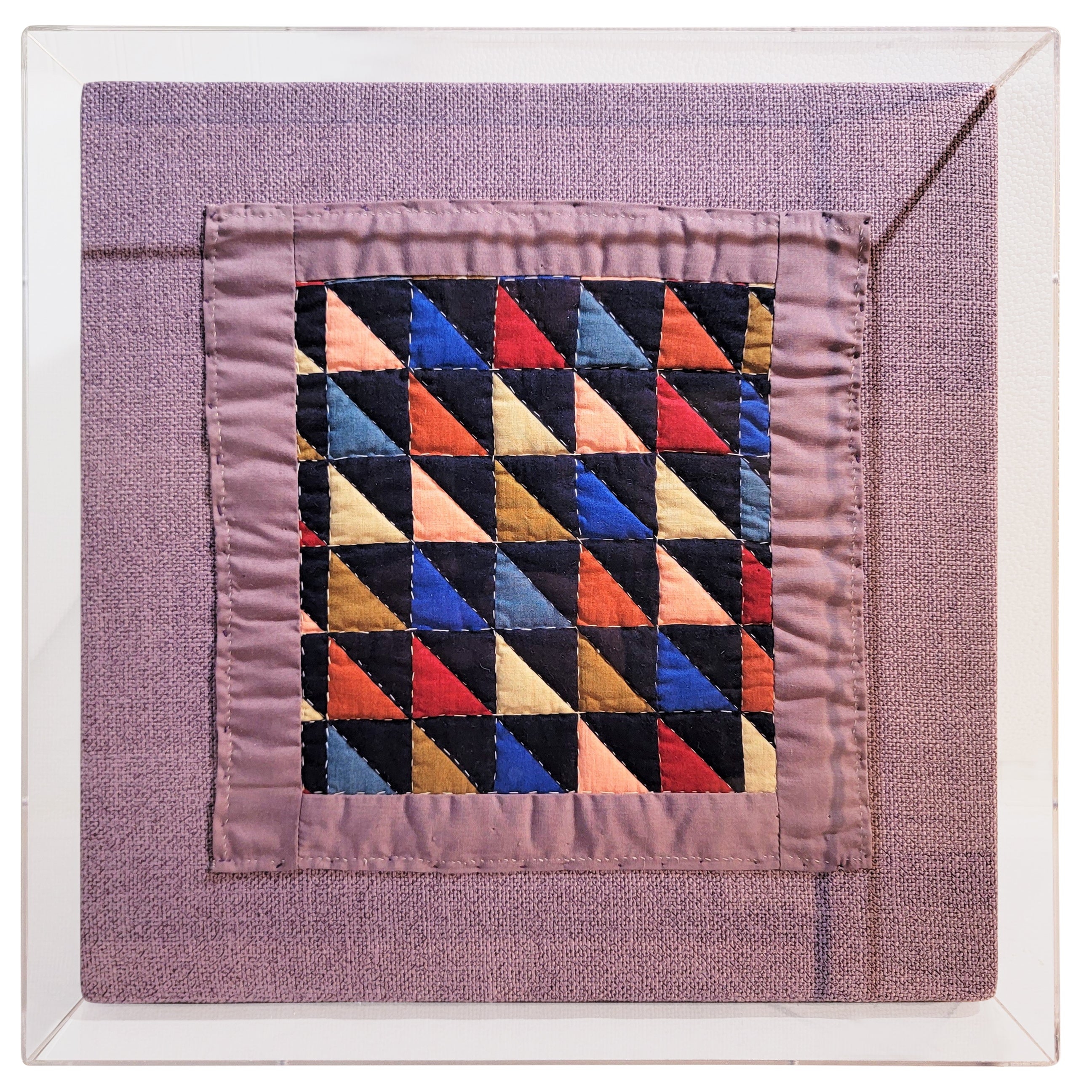 1920's Mini Pieced Pieced Delectable Mountains Doll Quilt