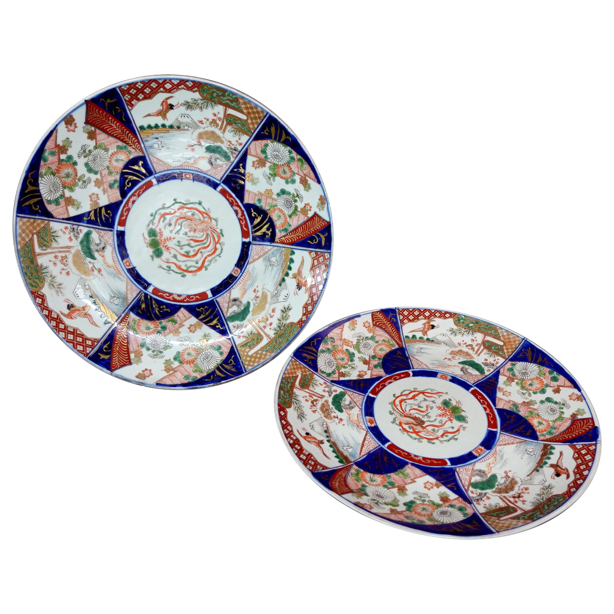 Large Pair of Japanese Imari Chargers, 19th Century, RIc 053