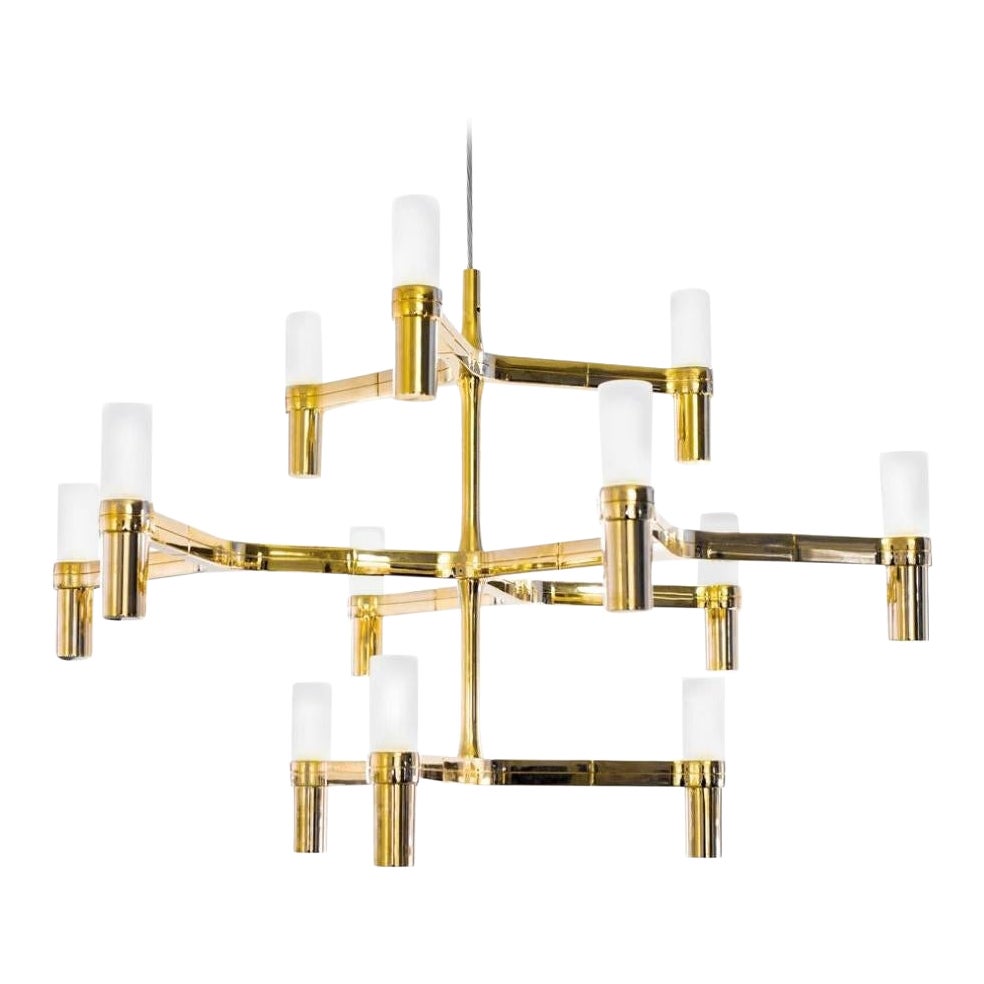 Lampadario 'Crown Minor' di Markus Jehs & Jehs+Laub in oro placcato per Nemo