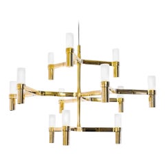 Markus Jehs & Jürgen Laub Lustre 'Crown Minor' en or plaqué pour Nemo