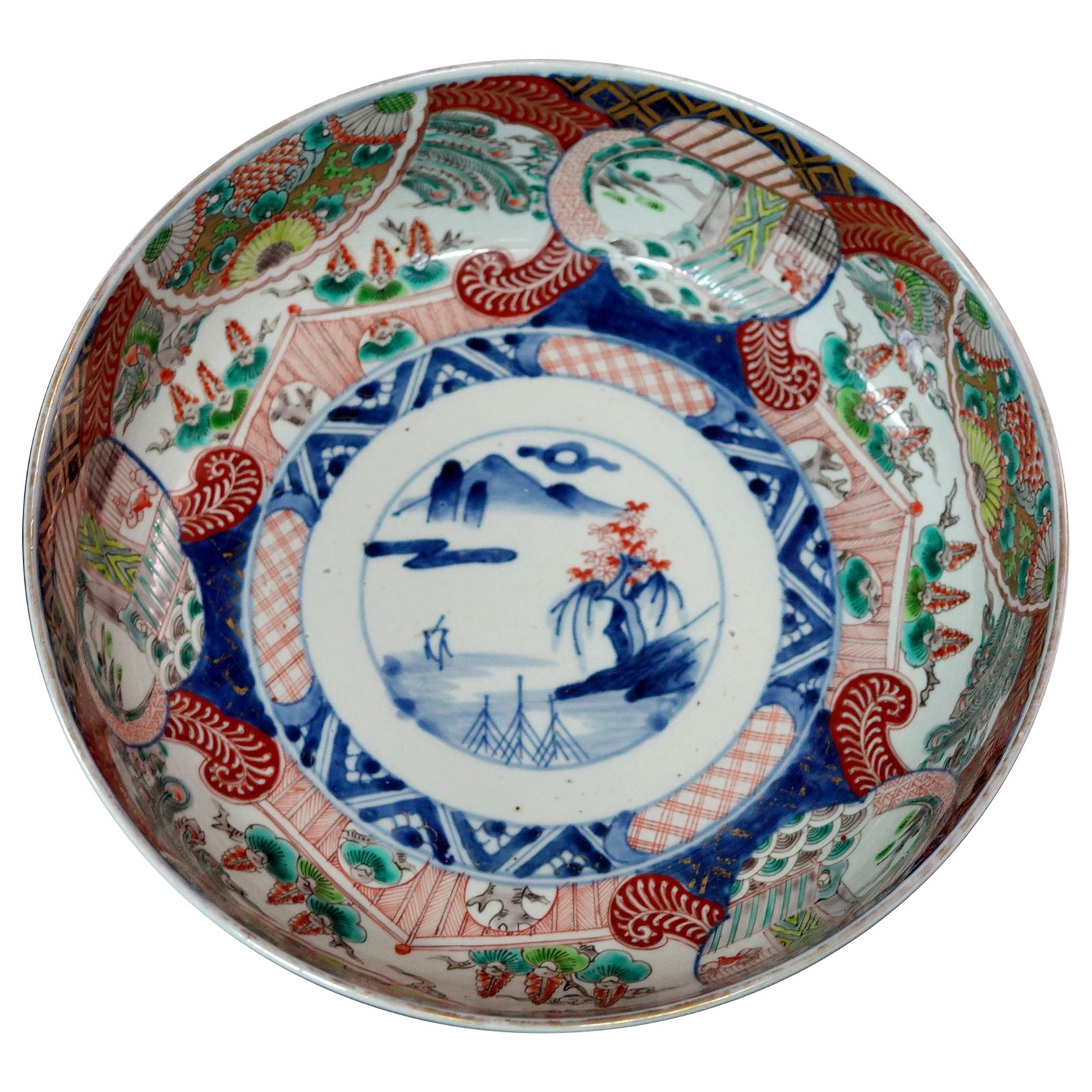 Japanese Antique a Large 19th Century Imari Bowl, Ric 054 For Sale