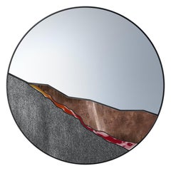 Vesuvius 100 Wall Mirror Copper, Lava Stone Glass Fusion by Atlasproject