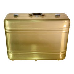 1970's Zero Halliburton Gold Aluminum Suitcase