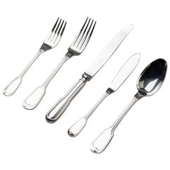 60-Piece set of Silver Plated Flatware for 12 made by Christofle - Chinon