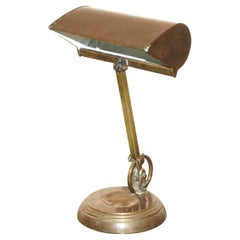 Sublime Original 1920's Bronze Brass & Copper Articulated Bankers Table Lamp