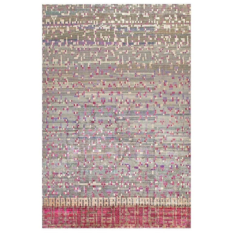 Tiled Wool Rug Modern Geometric POOL Tile Handmade Wool Rug by Doris Leslie Blau For ...