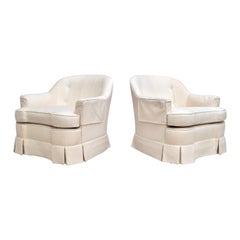 Modern Henredon Lounge Club Chairs, Pair