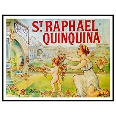 Original Vintage Poster Art Nouveau, Saint Raphael Quinquina