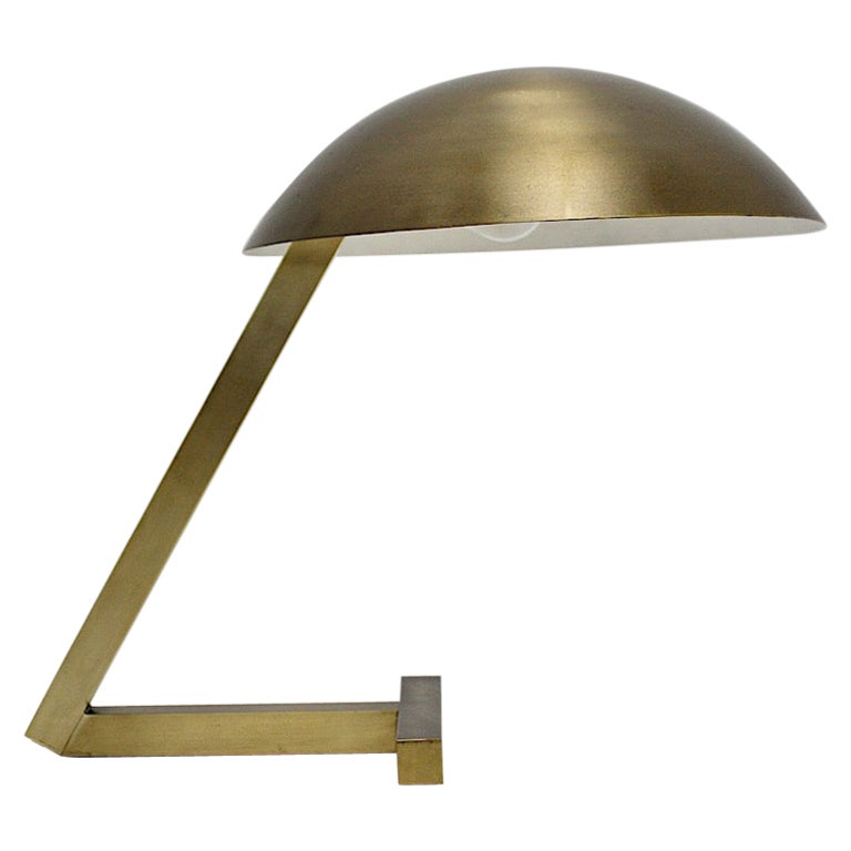 Space Age Brass Vintage Dome Geometric Table Lamp Desk Lamp 1960s Italy For Sale