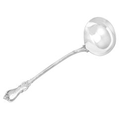 Used Victorian English Sterling Silver Soup Ladle