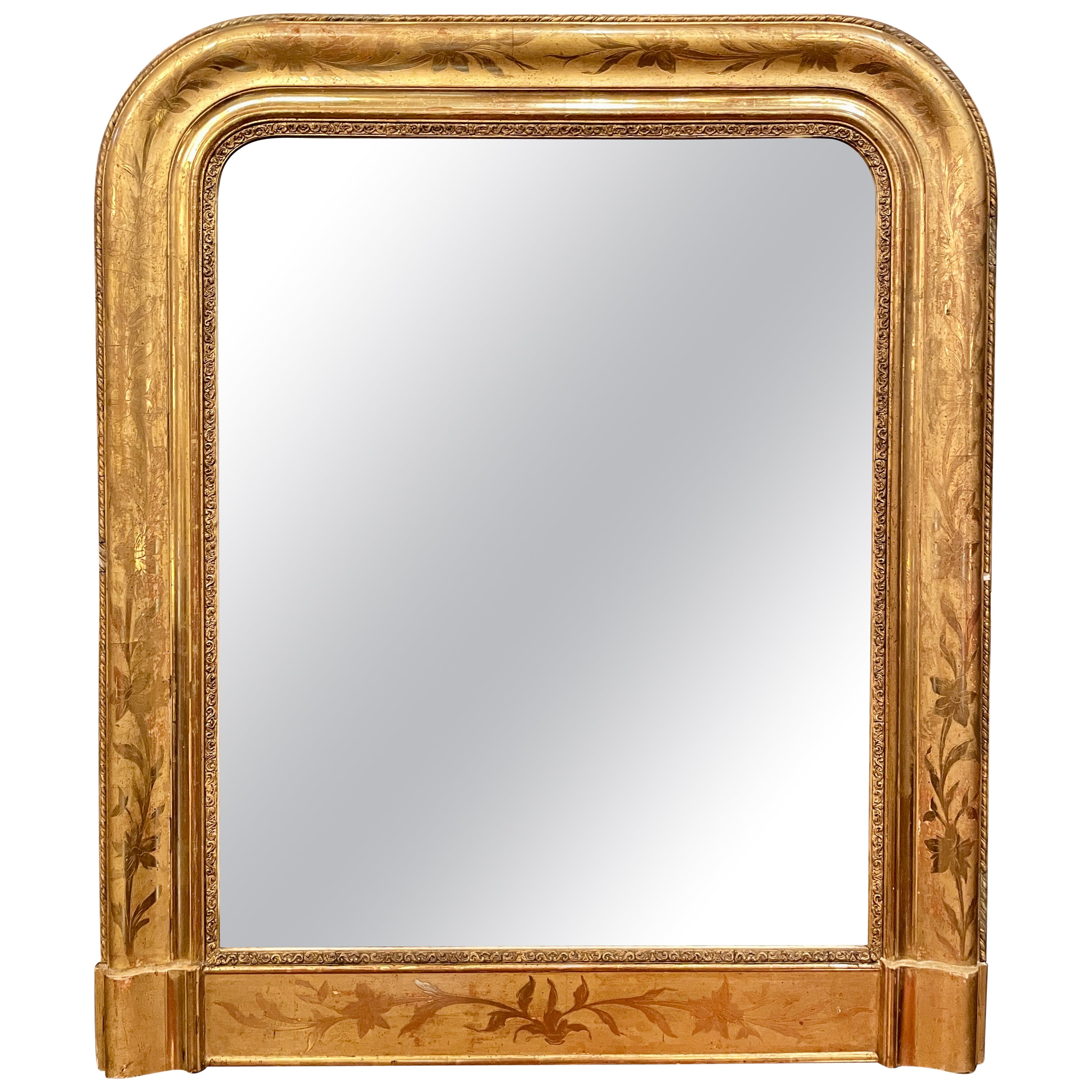 Antique French 19th Century Fine Gold Leaf Mirror circa 1860-1870 at ...