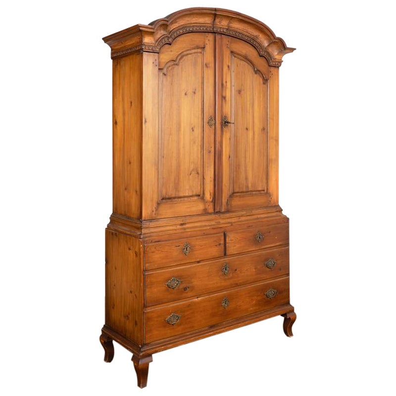 Antique Swedish Pine Cabinet Cupboard from Early 1800's For Sale