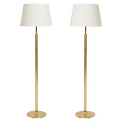Pair of Mid-Century Brass Floor Lamps by Fagerhults Belysning