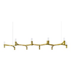 Markus Jehs, Jürgen Laub Lustre 'Crown Plana Linea' en or plaqué pour Nemo