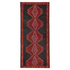 Vintage Northwest Persian Kilim with Red and Pink Medallions