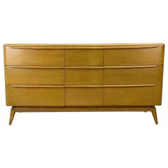 Vintage Heywood Wakefield Triple Dresser in Wheat Finish