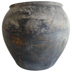 Vintage Large Decorative Oil Jar Pottery