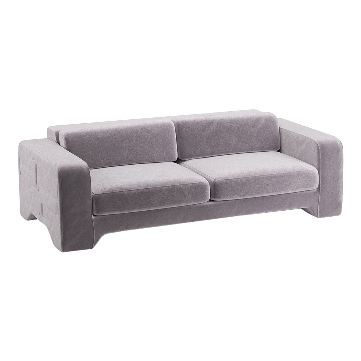 Popus Editions Giovanna 2.5 Seater Sofa in Gray Verone Velvet Upholstery For Sale