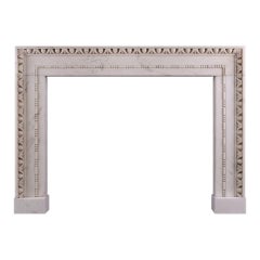 Antique A Statuary Marble Fireplace in the Architectural Style