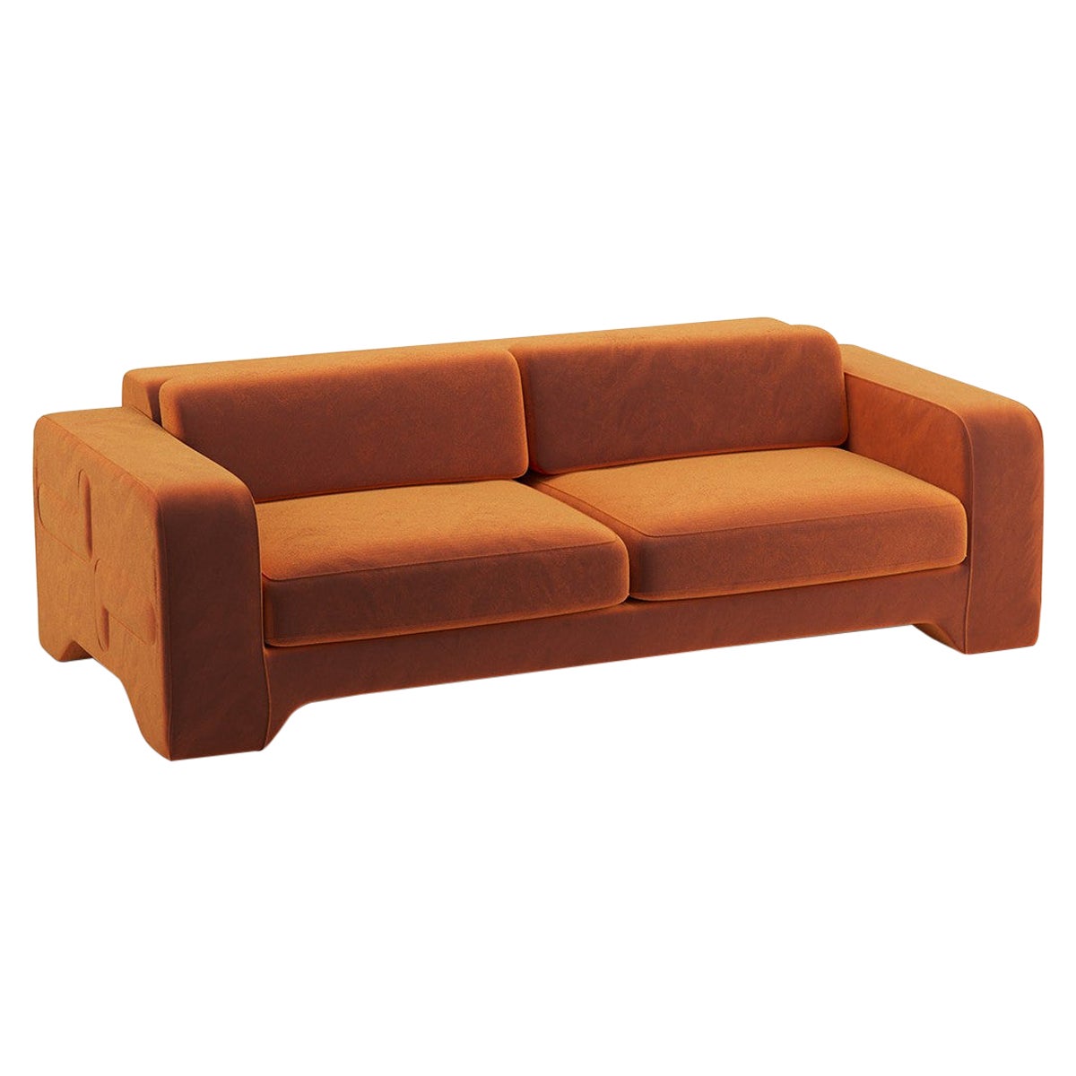 Popus Editions Giovanna 2.5 Seater Sofa in Amber Como Velvet Upholstery For Sale