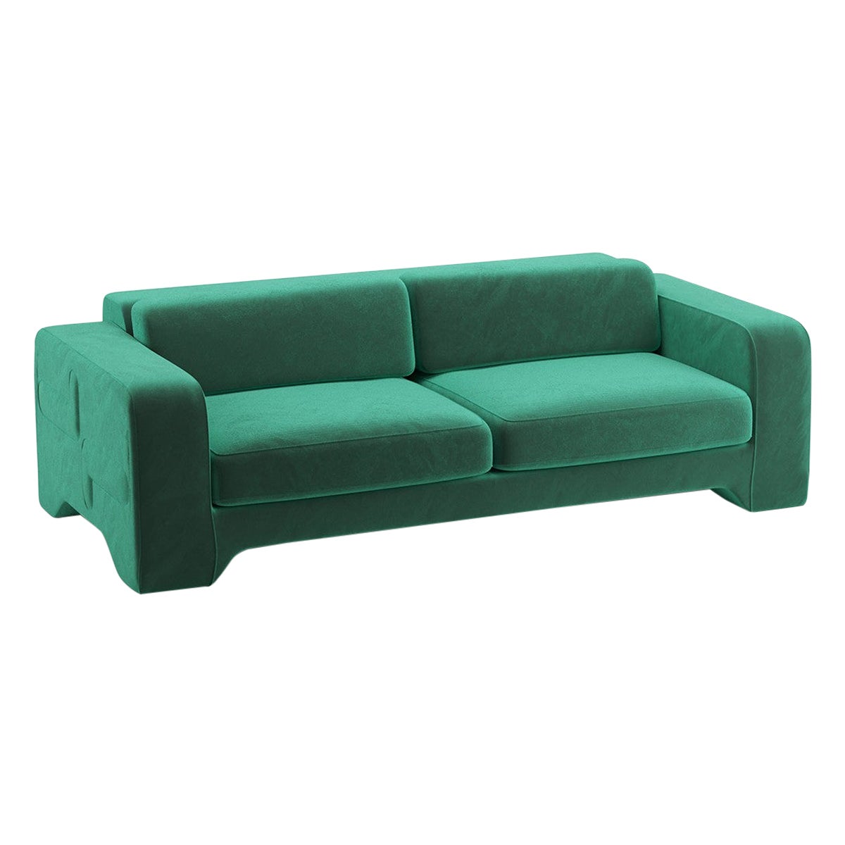 Popus Editions Giovanna 2.5 Seater Sofa in Green '772256' Como Velvet Upholstery For Sale