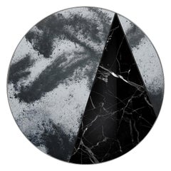 Itinera Res Lunare V 100 Mirror by Atlasproject Black Marquinia Marble