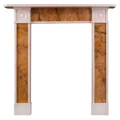 A Statuary and Siena Marble Fireplace