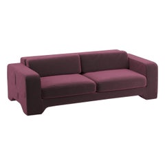 Popus Editions Giovanna 2.5 Seater Sofa in Bordeaux Burgundy Como Velvet Fabric