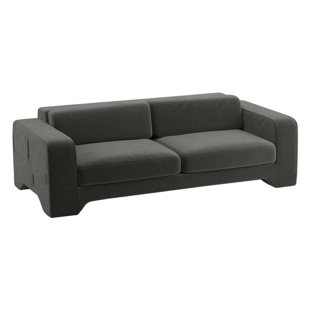 Popus Editions Giovanna 2.5 Seater Sofa in Khaki Como Velvet Upholstery
