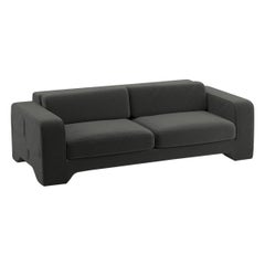 Giovanna 2,5 Seater-Sofa aus grauem Como-Samt mit Polsterung