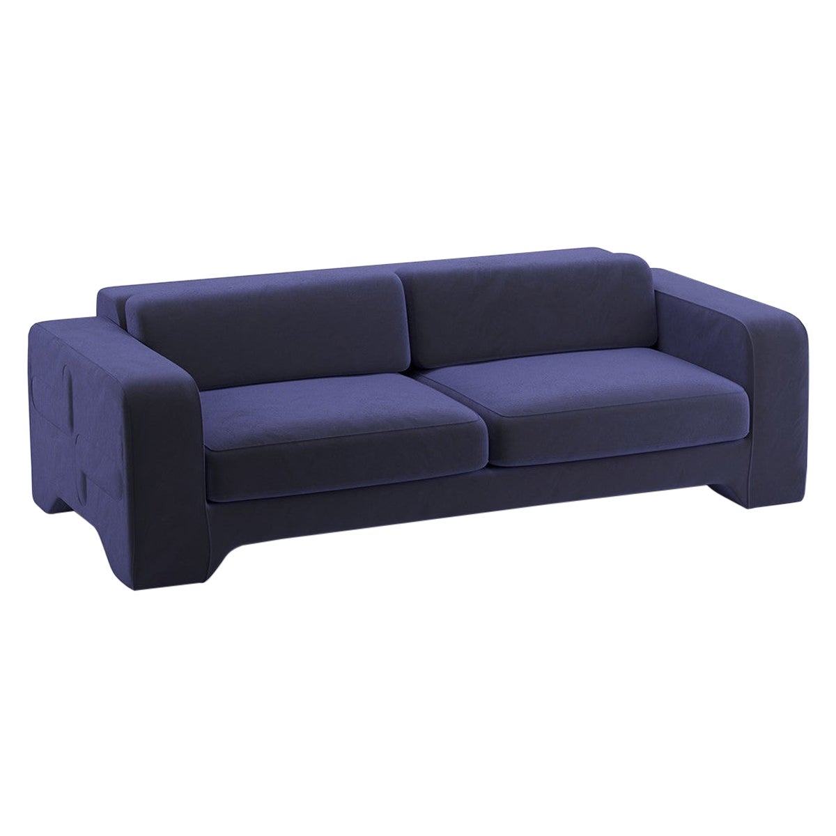 Popus Editions Giovanna 2.5 Seater Sofa in Marine Navy Como Velvet Upholstery For Sale