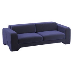 Popus Editions Giovanna 2.5 Seater Sofa in Marine Navy Como Velvet Upholstery