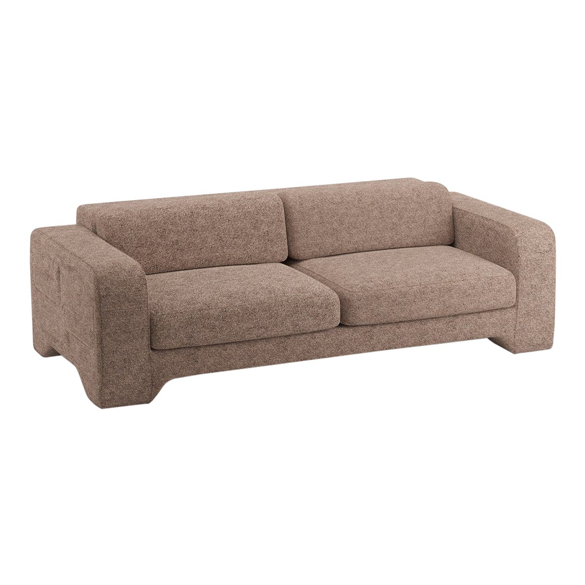 Popus Editions Giovanna 2.5 Seater Sofa in Mole Antwerp Linen Upholstery For Sale