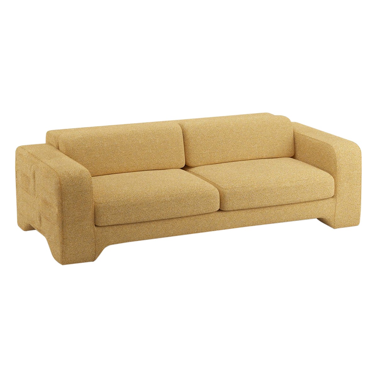 Popus Editions Giovanna 2,5 Seater-Sofa mit safranfarbener Antwerpener Leinenpolsterung