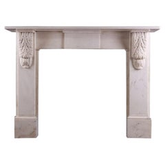 Antique A Victorian Fireplace in Statuary White Marble
