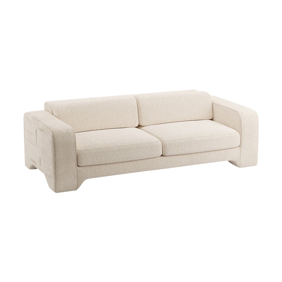 Popus Editions Giovanna 2.5 Seater Sofa in Natural Athena Loop Yarn Upholstery For Sale